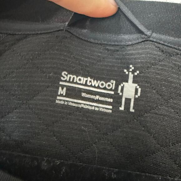 Smartwool Women's Diamond Peak Quilted Dress Black Grey Wool Medium Long Sleeve - Picture 4 of 8